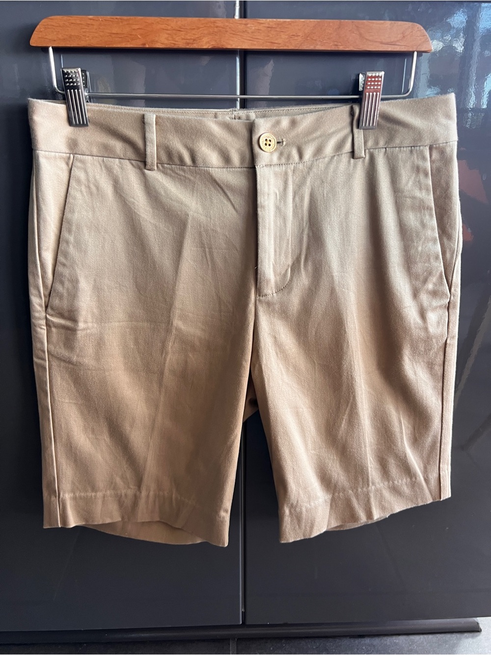 Lauren Ralph Lauren Khaki Tan Dress Shorts 4 Stretch Bermuda 8” Inseam